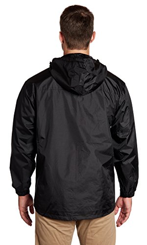 Black Wind Breakers Male Pullover | Mens Jackets with Hoodie | Windbreakers for Men | Black Water Jackets for Men (Black, Medium) - éb79 - Thumbnail 3