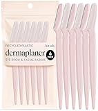 Kitsch Dermaplane Razor for Women Face – Face Razors for Women & Men, Eye Brow Razors & Face Shaver – Exfoliating Facial Razor & Dermaplaner as Skin Care Tool for Smoother Skin - Blush, 6 pcs