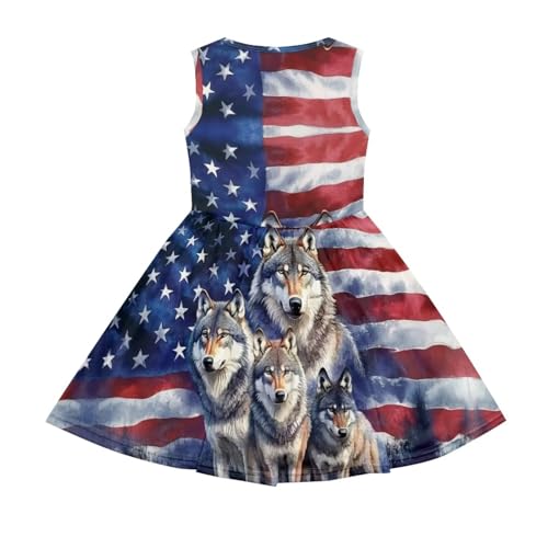 Girls Summer Dresses 2-14Y Kids Mini Sleeveless Dress Novelty Swing Party Sundress with Pockets Streetwear3