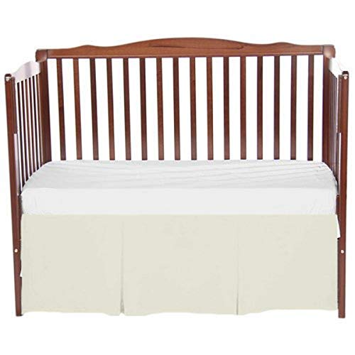 Image of bkb Solid Tailored Crib Skirt, Ecru