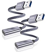 BASESAILOR USB C Female to USB A 3.0 Male Cable Adapter 2Pack,5Gbps GEN 1 Type C Connector for Ma...