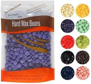 حبيبات شمع صلبة احترافية لإزالة الشعر لكامل الجسم لمنطقة البكيني والوجه والساقين والحواجب غير مؤلم للنساء والرجال، (300 جم، أصفر)