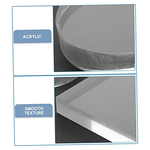 VOSAREA 2 Peças De Folha De Acrílico Transparente Suporte Transparente Bloco De Exibição De Acrílico