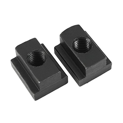 Aexit 2pcs Steel Quality Parts T-Slot Nut Grade 10.9 Tapped Through M8 Thread 15/64
