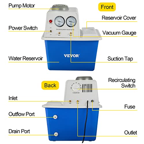 Vevor UL002 Lab Multi-Purpose Water Circulating Vacuum Pump,15L thumb #7