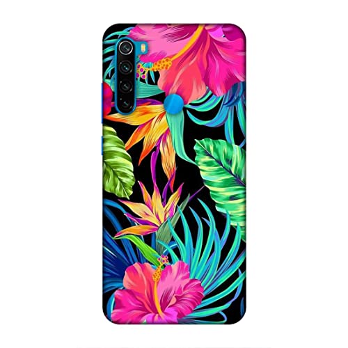 Image of Printed Mobile Back Hard Case Cover for Xiaomi Redmi Note 8 | Floral, Flowers, Leaves -2185