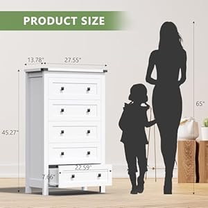 Talldresserforbedroomwhitedresserwith5drawerwoodstoragetowerchestlargeorganizercabinetforkidsroomlivingroomhallwayentrywayclosetoffice  Urban Country Home Decor Tall dresser for bedroom white dresser with 5 drawer wood storage tower chest large organizer cabinet for kids room living room hallway entryway closet office  urban country home decor
