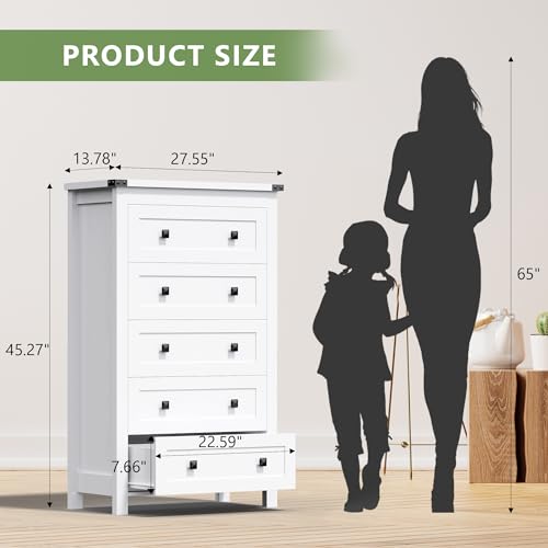 Talldresserforbedroomwhitedresserwith5drawerwoodstoragetowerchestlargeorganizercabinetforkidsroomlivingroomhallwayentrywayclosetoffice  Urban Country Home Decor Tall dresser for bedroom white dresser with 5 drawer wood storage tower chest large organizer cabinet for kids room living room hallway entryway closet office  urban country home decor