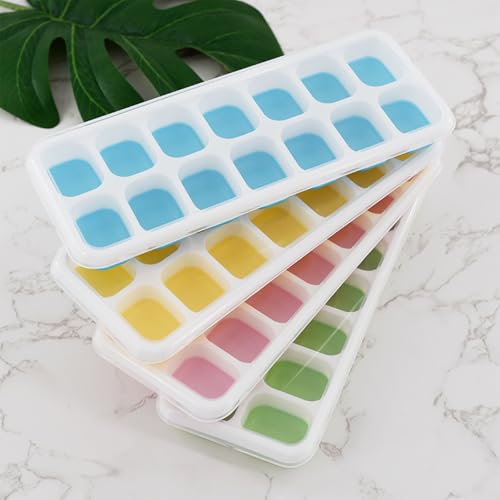 Molde para cubos de hielo con tapa rosa miniatura 5
