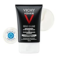 Vichy Homme Sensi-Mineralbalsam, Intensiv beruhigender After-Shave Balsam für Männer, Gegen Hautbrennen, Irritationen und Rötungen, Bei empfindlicher Haut, 75 ml