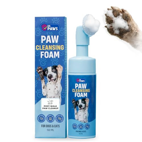 Dr. Paws Foaming Dog Paw Cleaner, Non-Toxic, pH-Balanced, Lick-Safe Paw Cleaner for Dogs, Effective Animal Washer and Feet Cleaner, Wipes for Paws and Butt, Built in Soft-Tip Head - 150ml