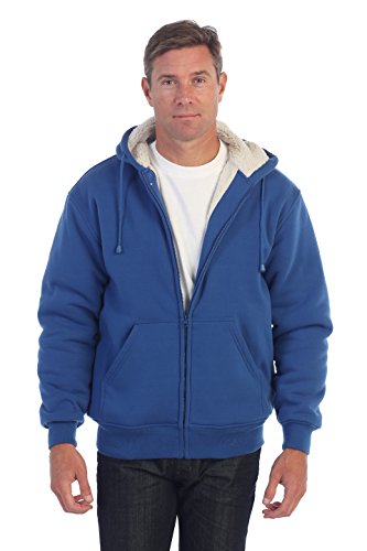 Image of Gioberti Men's Soft Heavyweight Sherpa Lined Fleece Hoodie Jacket