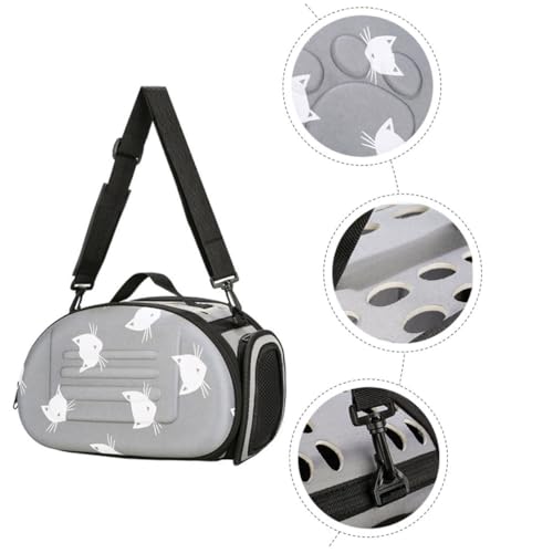 Sac à dos de transport pour chat pliable portable réglable et lavable ifundom