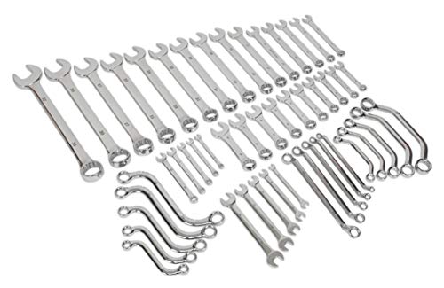 Sealey S01084 Metric Multipurpose Spanner Set, 50 Pieces, Silver