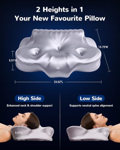 COMFYPIL Cervical Neck Pillow for Pain Relief Memory Foam Pillows - image 3