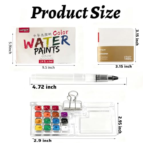 Kit de acuarela portátil para pintar al aire libre sin cargar frascos ni paletas pesadas 3
