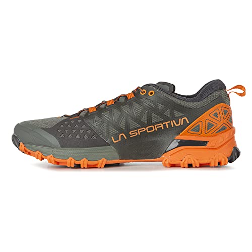La Sportiva Men's Bushido II Trail Running Shoe, Clay/Tiger, 12.5+ (46.5)