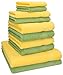 Produktbild Betz 10-TLG. Handtuch-Set Classic 100% Baumwolle 2 Duschtücher 4 Handtücher 2 Gästetücher 2 Seiftücher Farbe apfelgrün und gelb