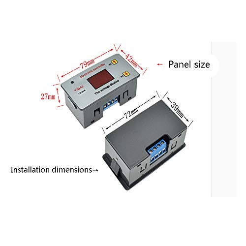 WSDMAVIS 1 Pcs Battery Low Voltage Controller Protection Panel 12V-48V Universal Undervoltage Cut Off Automatic Switch Recovery Protection Controller - Thumbnail 4