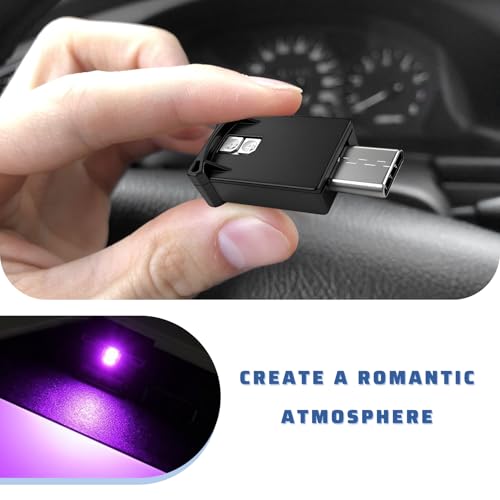 Luz Ambiental LED USB Tipo C para Auto, 2 Pzs miniatura 4
