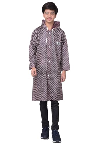Image of Dollar Rainguard Kids' Full Sleeve Circle Printed Long Raincoat With Adjustable Hood and Pocket