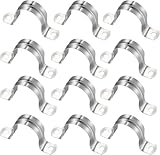 12 Stück U-Rohrschellen Ø 50mm, Edelstahl Rohr Rohrschelle Schlauchschnalle Rohrhalterung, U-Rohrhalterung für Rohr Befestigung der und Wasserrohre