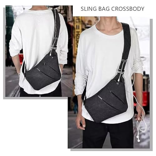 OSOCE Sling Bag for Men, Crossbody Bag Shoulder Bag for Men Anti-theft Bag for Travel Casual