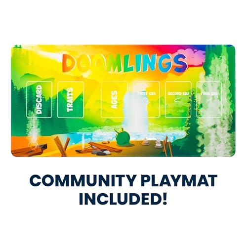 Doomlings Card Game (Deluxe Bundle) Hilarious Family Card Game Perfect for Strategic & Fun Family Nights - Great Gift for Adults, Teens & Kids | 2-6 Players, Ages 10+ Includes 5 Expansions & 1 Playmat