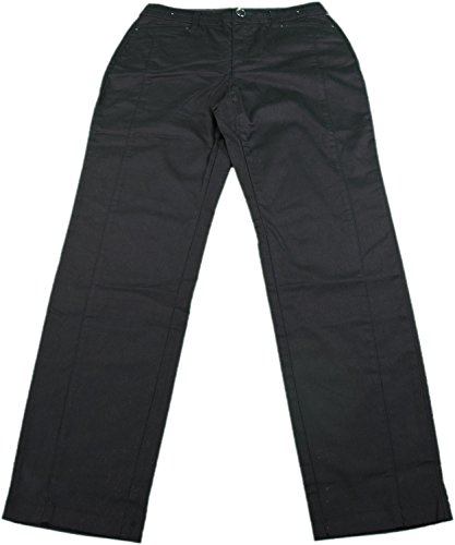 Khakis & Co. Ladies 6 Straight Leg Wrinkle Resistant Tummy Control Pants Black