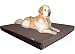 Dogbed4less Premium Orthopedic Memory Foam Dog Bed with Washable Durable Brown Denim Cover, Waterproof Liner and Extra Pet Bed Case, Gel Cooling Jumbo 55X47X4 Inch Pad