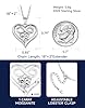 MomentWish Infinity Heart Necklace, Gifts for Women, 1Carat Moissanite Love Necklace for Woman 925 Sterling Silver Heart Necklace, Birthday Anniversary Jewelry Gifts #5