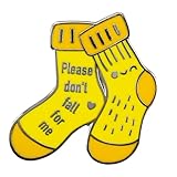 Vermegoint Enamel Pin,Yellow Sock Lapel Pin,Nurses Brooch,Stress Release Badge,DIY Decor Pin Collection,Gift for Fun Nurse Medical Student Professional Teen Family,Humorous Fashion Jewerly Accessory
