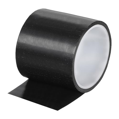 Image of MECCANIXITY High Temperature Tape 80mm PTFE Coated Fabric Tape Heat Resistant Tape for Vacuum Sealers Adhesive Tape 10m /33ft Black 0.18mm Thickness