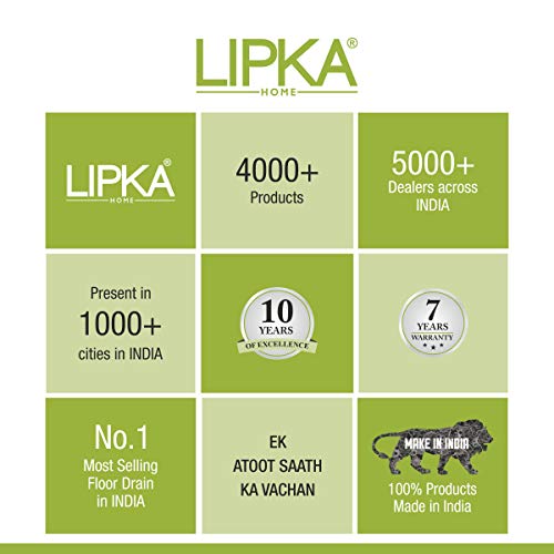 Lipka 4 Inches Round Shaped Classic Floor Water Drain with Cockroach Trap/Jali and Plain Holes, 304 Grade Stainless Steel Grating Trap Drain Cover for Rust-Free, Corrosion-Resistant, Durable (Silver)