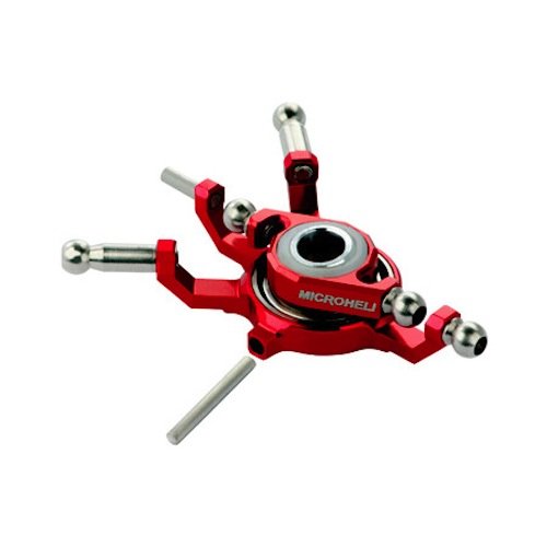 MicroHeli MH-130X112 Red Titanuim Swash-Plate: Blade 130 X only with MH-130X111 New