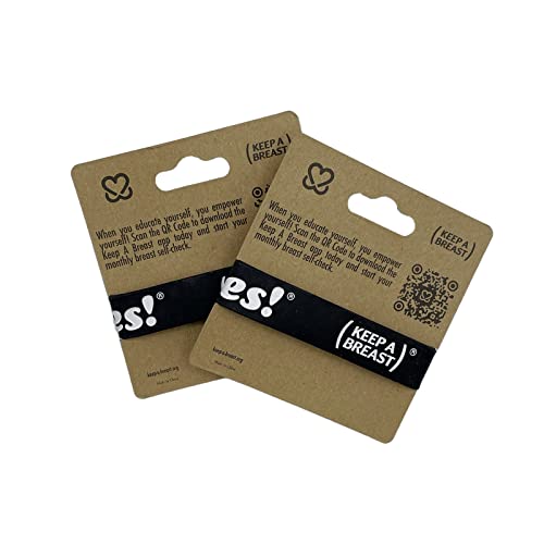 Keep A Breast - i love boobies! Bracelets Black/White 2-Pack3