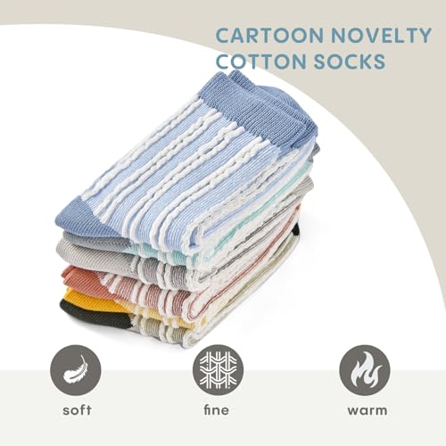 Boys Cotton Crew Socks Kids Seamless Dress Socks for Boys Colorful Quarter Socks4
