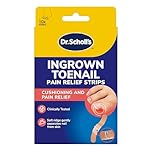 Dr. Scholl’s Ingrown Toenail 12-Hour Pain Relief Strips - Ingrowing Toe Nail Care Treatment, All-Day Cushioning, Relieves Pressure, Reduces Discomfort, Clinically Tested, Pack of 10