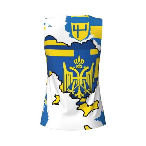 Camiseta de Ucrania sin mangas transpirable con espalda cruzada deportiva 6