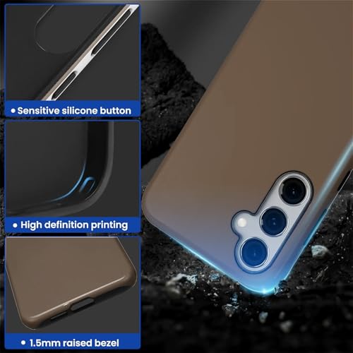 Coque Samsung S25 silicone antichoc marron HL2 rigide double couche robuste