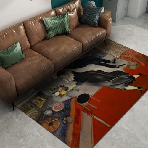 Tapis antidérapant Marc Chagall grand format pour salon et chambre