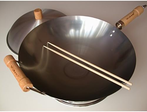 Taylor & Ng Classic Wok Set, 14", Carbon Steel, Round Bottom - Thumbnail 3