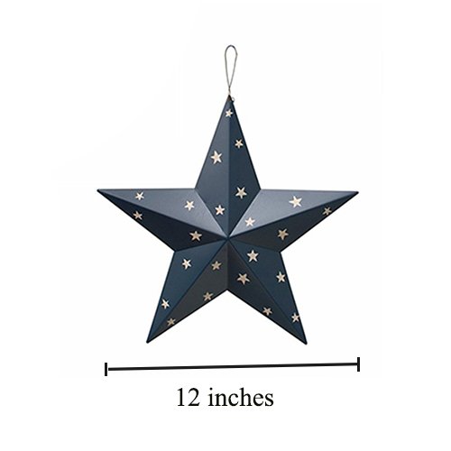 Yk Decor Patriotic Barn Star Metal Wall Decor Indoor Outdoor Wall Hanging Primitive Decor Star Ornaments 4Th Of July Decoration #TOP5