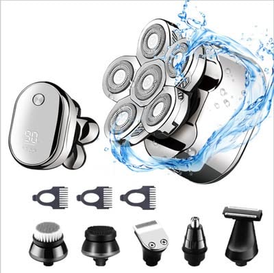 Bald Men-Upgrade 6 in 1 Electric Razor for Men Women Multifunctional Bald Head Shaver Grooming Kit Cordless Electric