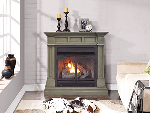 Duluth Forge Dual Fuel Ventless Gas Fireplace - 32,000 BTU, Model DFS-400R-2GR