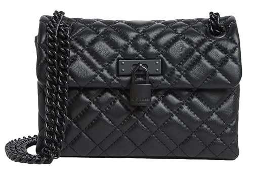 Kurt Geiger London Mini Brixton Drench Leather Shoulder Bag (Black)