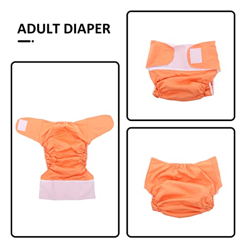 Gleavi Adult Cloth Diaper Washable Reusable Nappy Pants Absorbent Pad Incontinence Urinal Briefs Underwear For Elderly Prostate Surgery Women Men Orange #TOP4