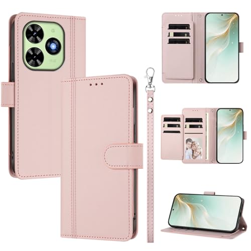 �X�}�z�P�[�X �Ή��@�� for Tecno Spark Go 2024,�Ή��@�� for Tecno Pop 8 / Pop 10C �X�}�z�P�[�X�y�E�H���b�g�f�U�C�� �f���A���J�[�h�X���b�g �L���b�V�� �t���b�v���X�^���h �����h�~�zPink