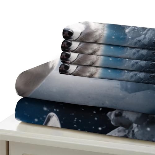 Chiens de traîneau housse de couette avec fermeture éclair 3D - 6