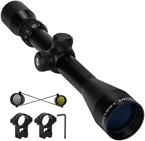 Epic Shot X Class 3-9x40mm Mil-dot Rifle Scope - 1 Inch Tube Waterproof Fog-Proof with Rings #Esx3940